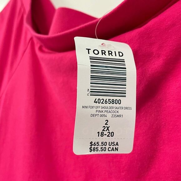 New Torrid Bright Pink Dress - Size 2X - Picture 5 of 6